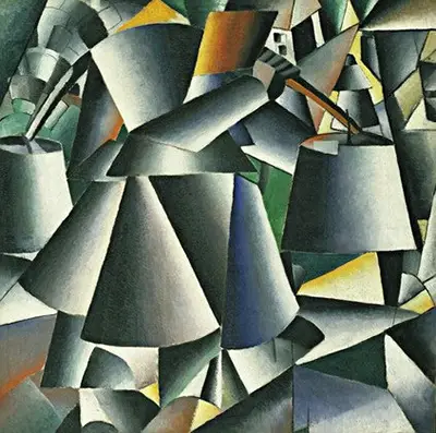 Woman with Pails Dynamic Arrangement Kazimir Malevich